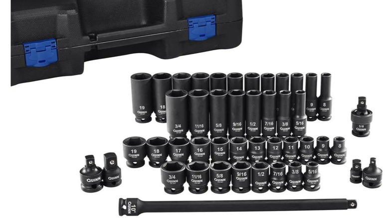 Quinn 48-piece ⅜-inch Drive SAE and Metric Master Impact Socket Set