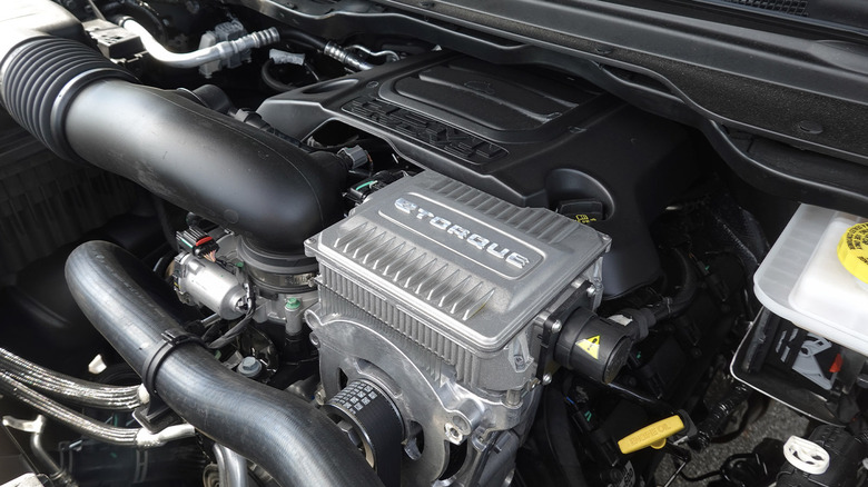 2026 Ram 1500 Hemi V8 eTorque engine bay detail