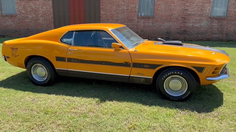 1970 Mustang Twister Special in original condition parked on grass, right-side view