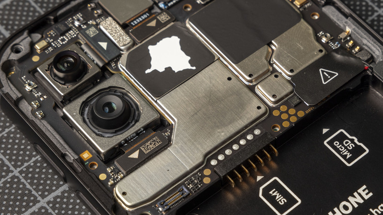 Innards of a phone.