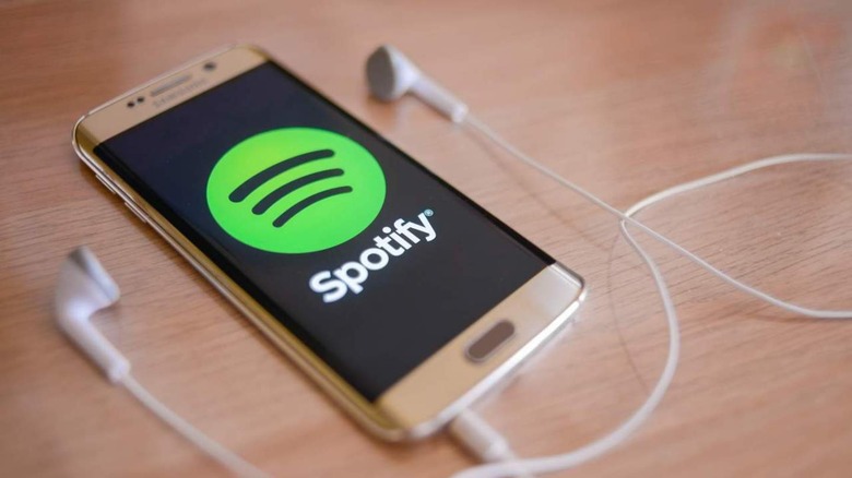 Spotify on smartphone