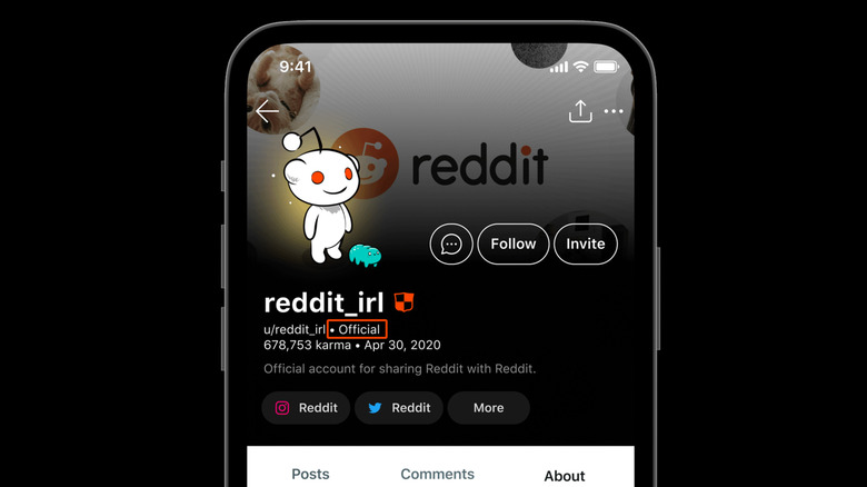 Illustration Reddit official badge