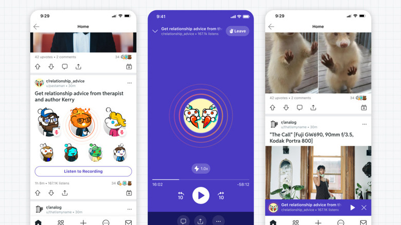 Reddit Talk update screenshots