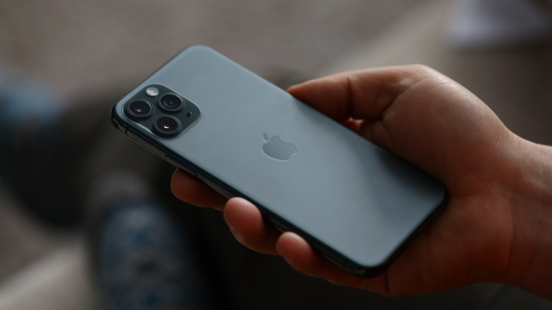 Person holding an iPhone