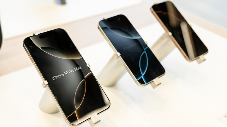The Apple's new iPhone 16 models are displayed at the Apple Store