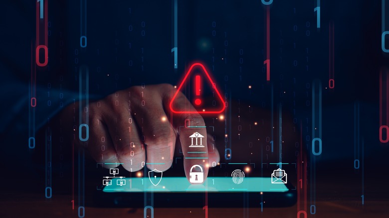 smartphone warning icon illustration