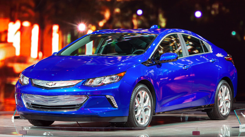 Chevrolet Volt in blue.