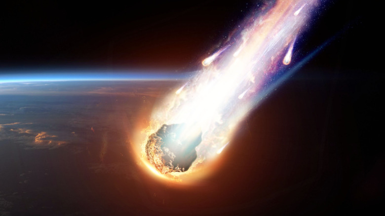 asteroid earth impact artwork