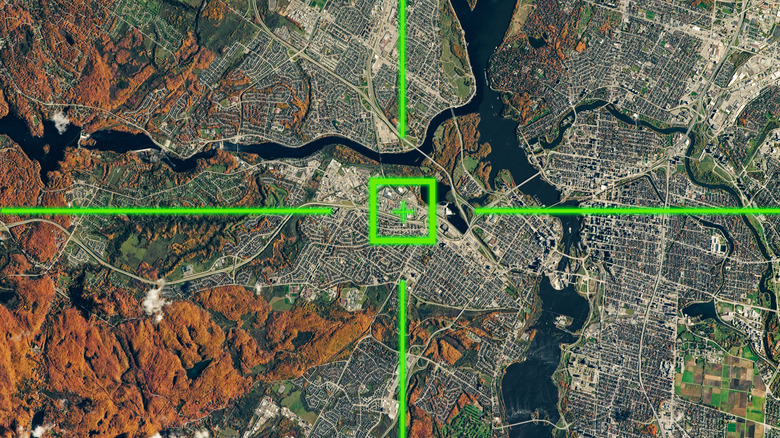 GPS satellite view earth coordinates
