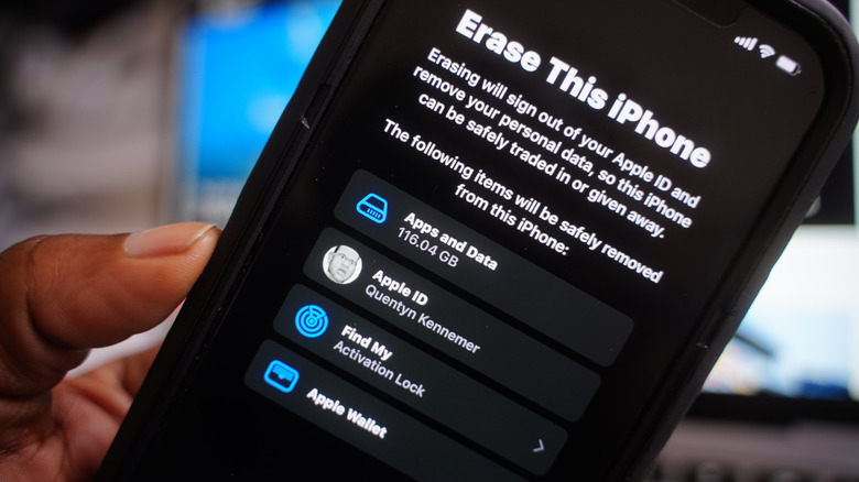 iphone erase and reset options