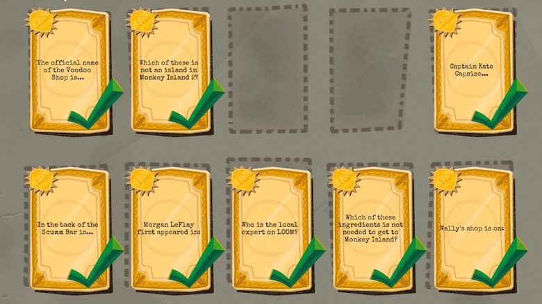 Screenshot of the in-game trivia book