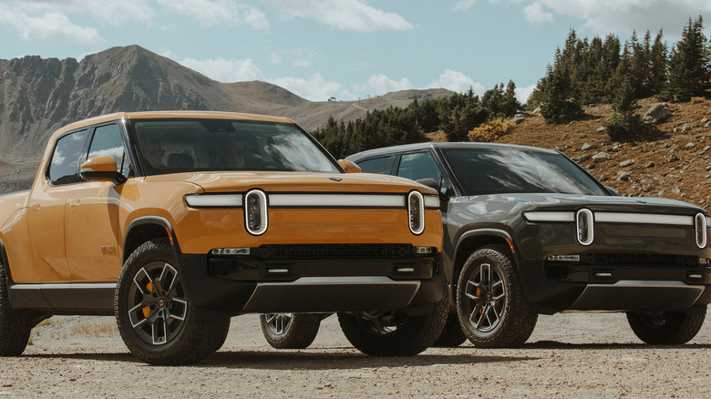 Rivian R1T electric pickup trucks