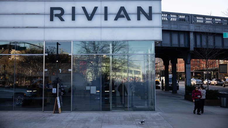 Rivian dealership showroom facade
