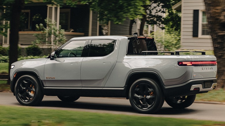 Rivian R1T street driving