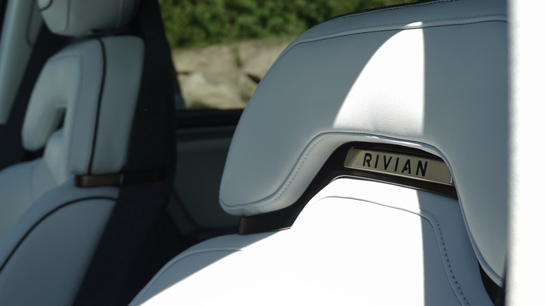 2026 Rivian Gen 2 Quad-Motor headrest badging