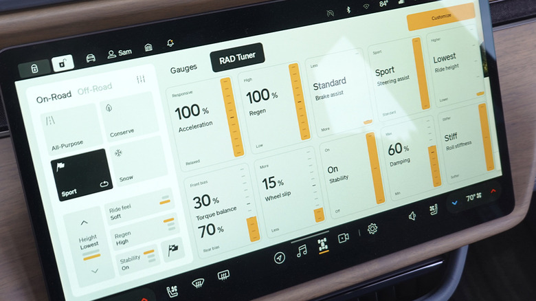 2026 Rivian Gen 2 Quad-Motor RAD Tuner home screen