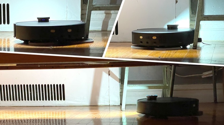 The Mova V50 Ultra Complete cleaning around furninture.