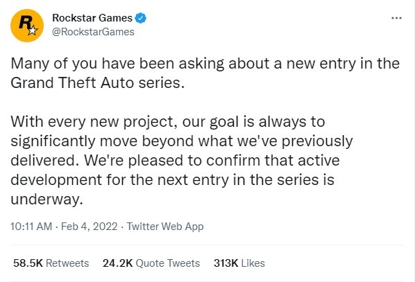 GTA 6 CONFIRMED: Rockstar reveals development on GTA 6 'well