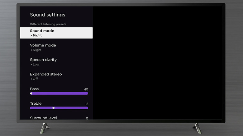 Roku OS 11 sound settings