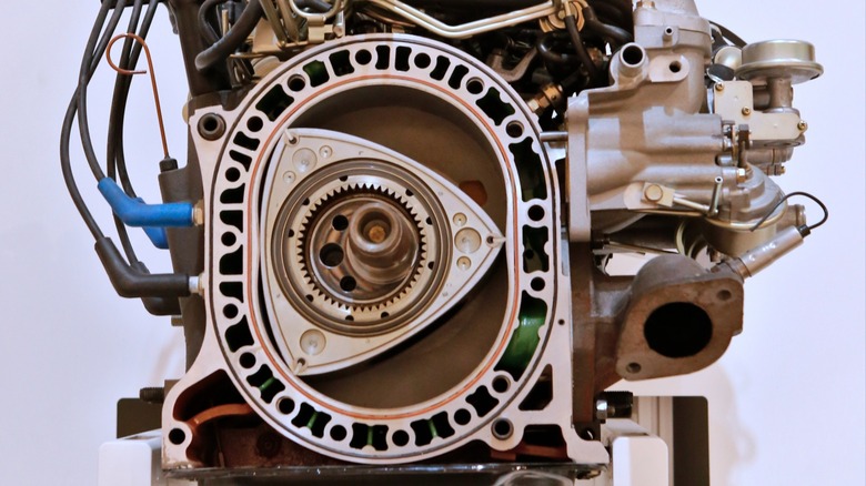 Wankel engine internal detail view