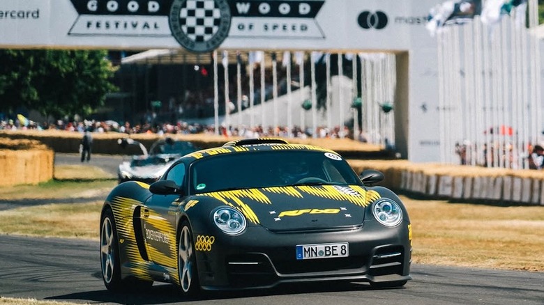 Front 3/4 view of Ruf B8 Erprober running at Goodwood