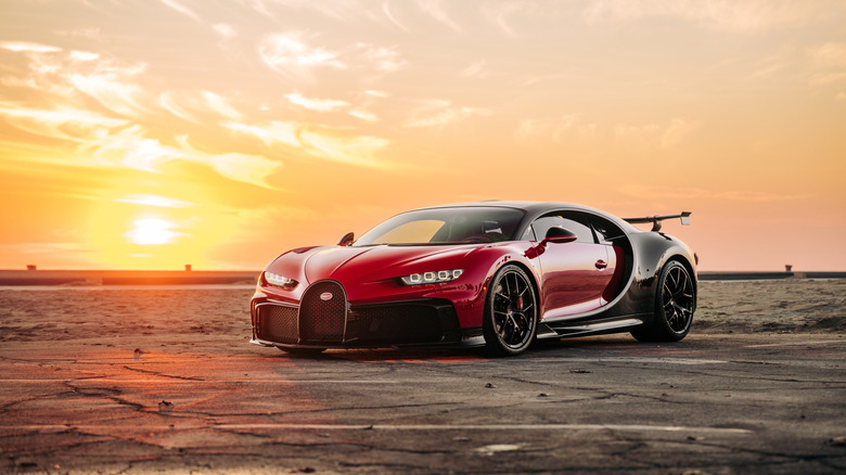 Bugatti sunset