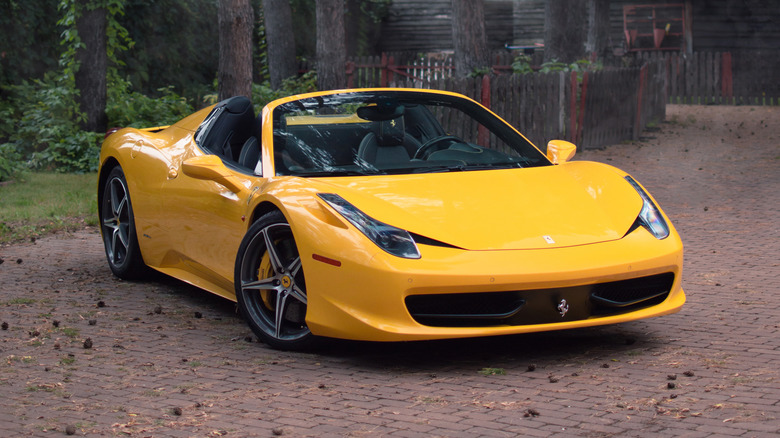 Ferrari 458 Spider in forest