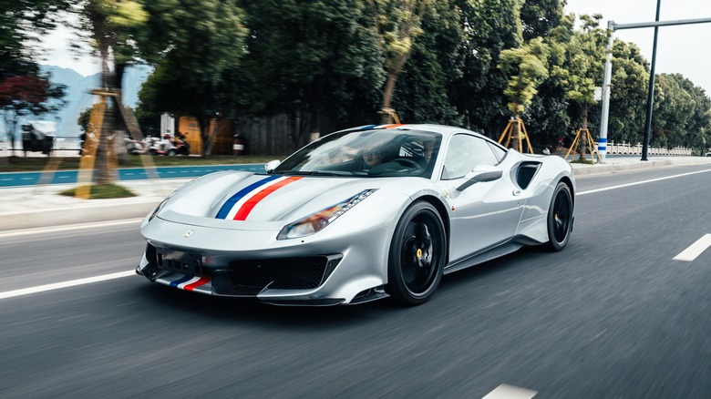 Ferrari 488 Pista on road