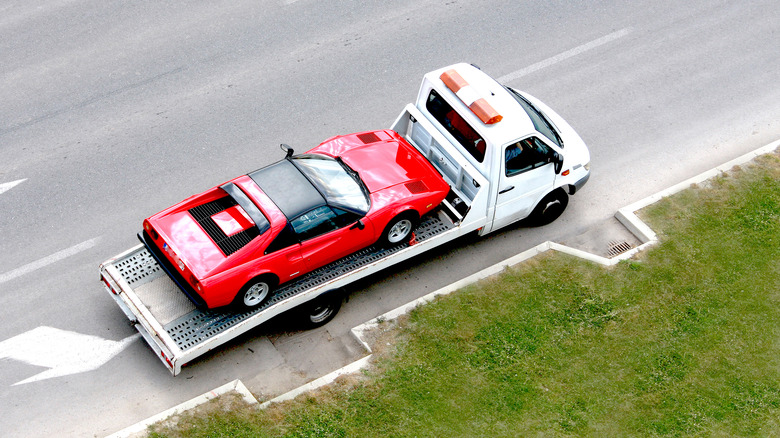 Ferrari 308 GTB on towtruck