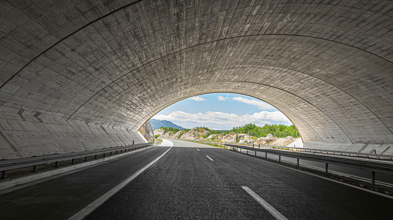 Tunnel on a highway