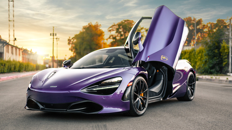 McLaren 720S with its door raised