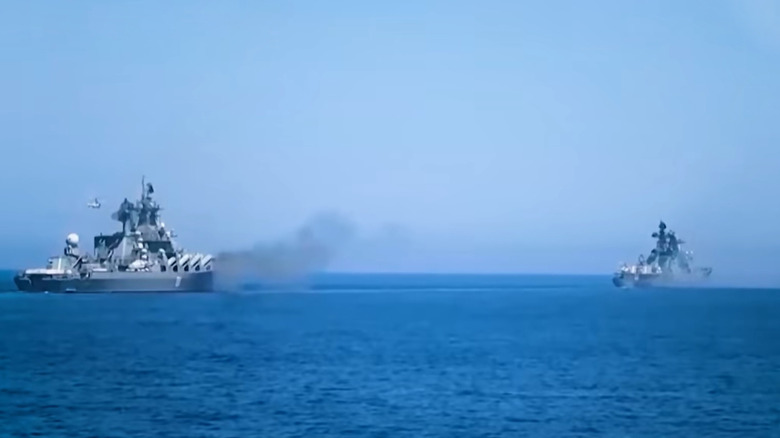 Gorshkov-class frigate at sea