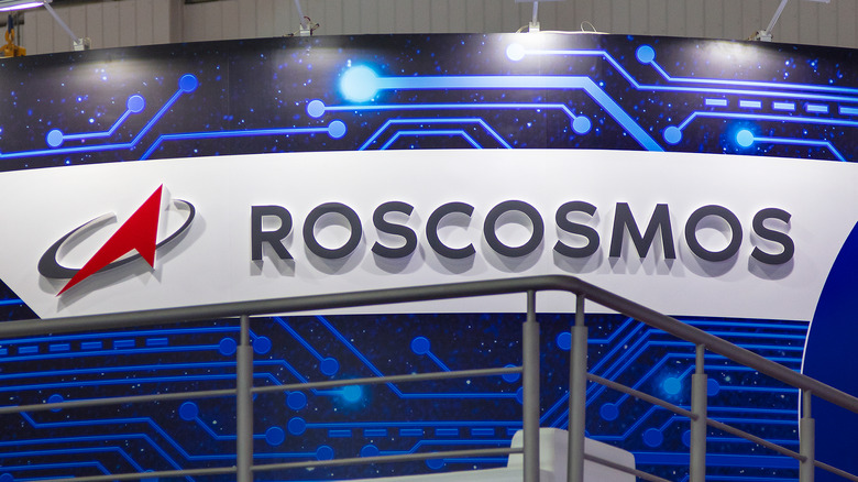 Roscosmos sign building