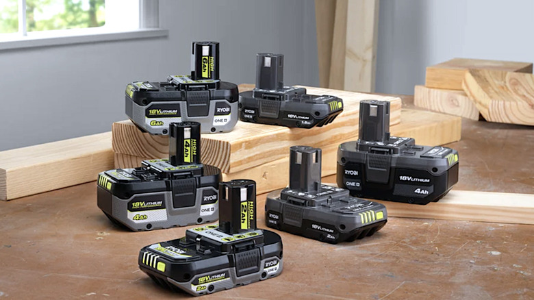 Ryobi One+ 18V lithium-ion battery packs