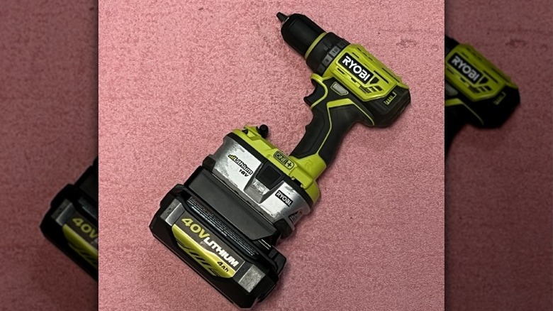 Custom battery adapter on Ryobi drill