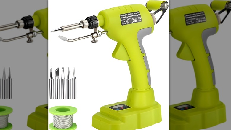 Soldering kit on white background