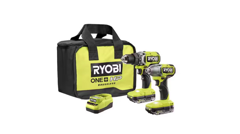 Picture showing Ryobi tools included in Home Depot sale