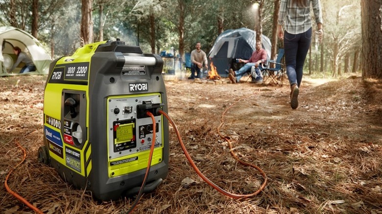 generator powering campground