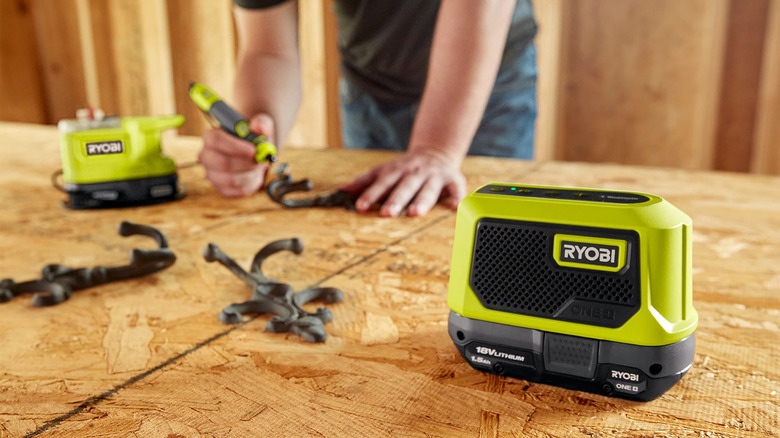 Ryobi tool being used