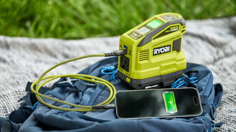 Ryobi USB-C charging iPhone