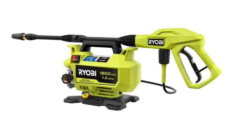 Ryobi 1,800 PSI 1.2 GPM Pressure Washer on a white background