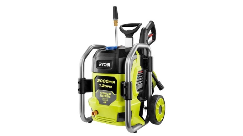Ryobi 2,000 PSI 1.2 GPM Brushless Electric Pressure Washer on a white background