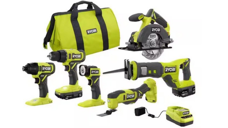 Tools from 6-Tool Combo Kit against white background