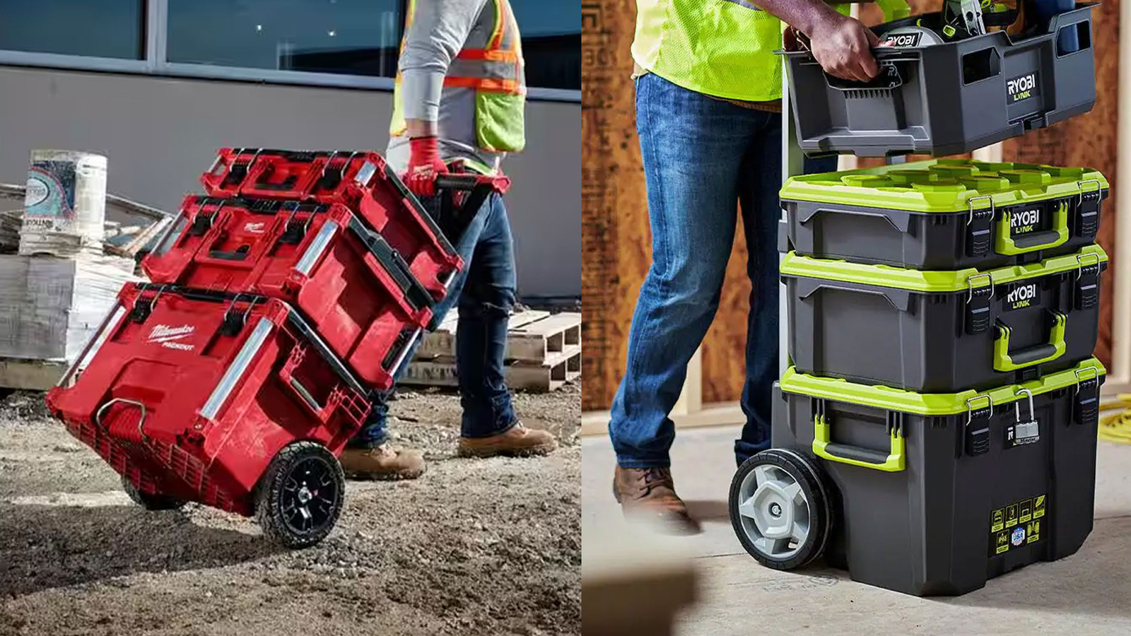 Rolling Tool Box Ryobi’s VS Rollout’s Milwaukee: How Her Compares