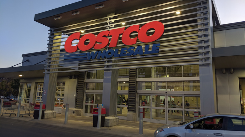 The entrance to a Costco warehouse in Thorncliffe Park, Toronto, Ontario, Canada.