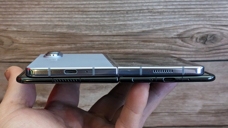 Two phones stacked