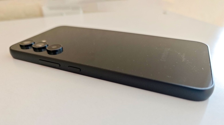 Samsung Galaxy A54 right side and back of device