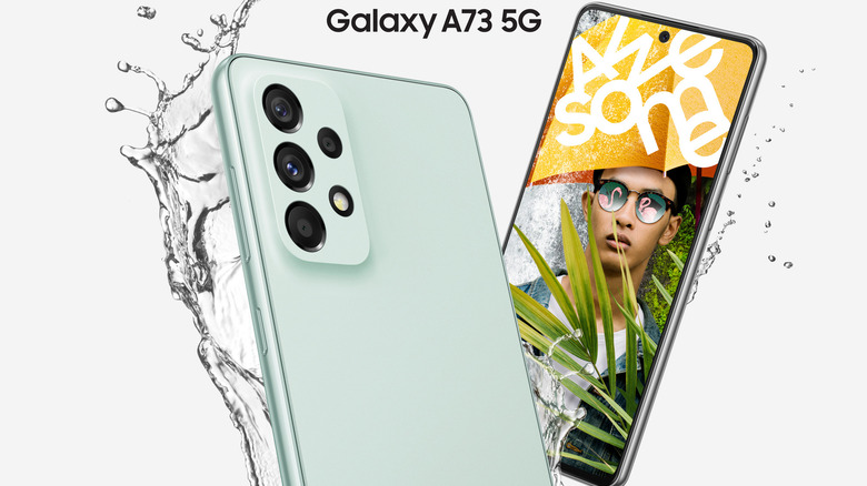 Samsung Galaxy A73 5G offers an IP67-rated build.
