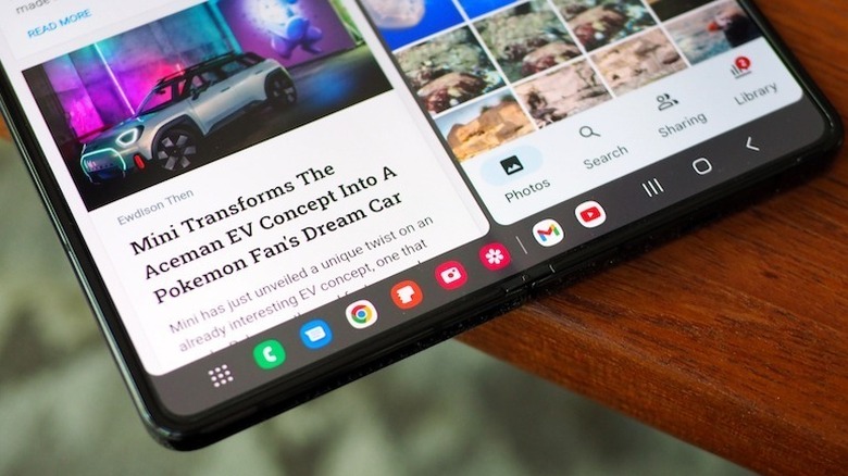 galaxy fold 4 taskbar