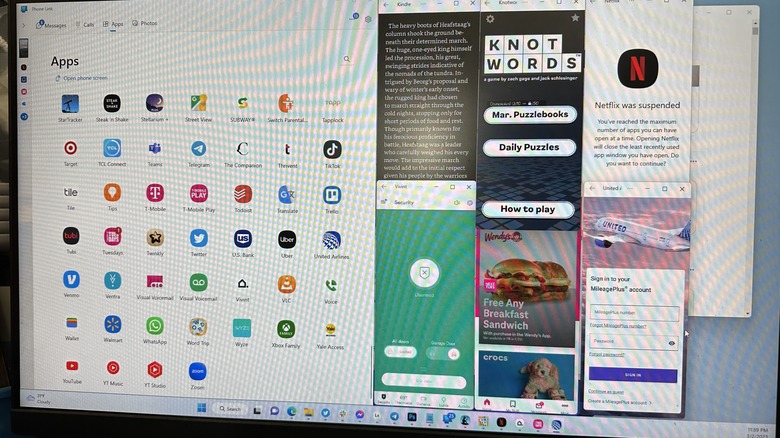 Computer running S23 apps